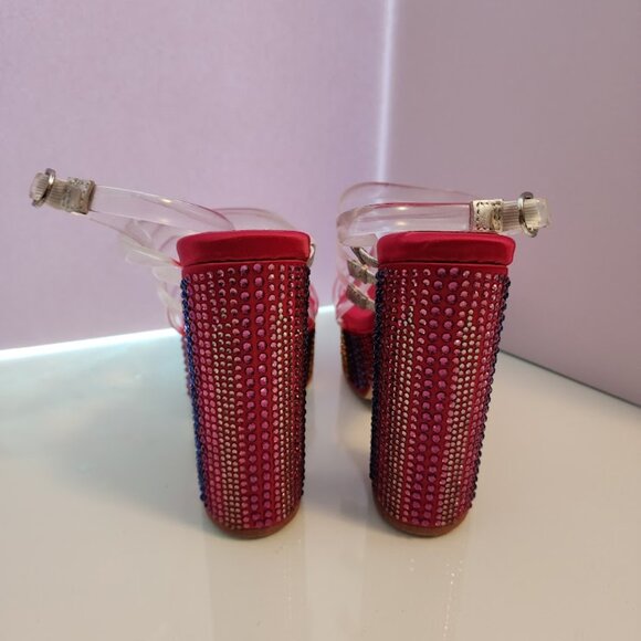 Jeffrey Campbell Rhinestone Platform Heeled Sandal - Picture 6 of 8